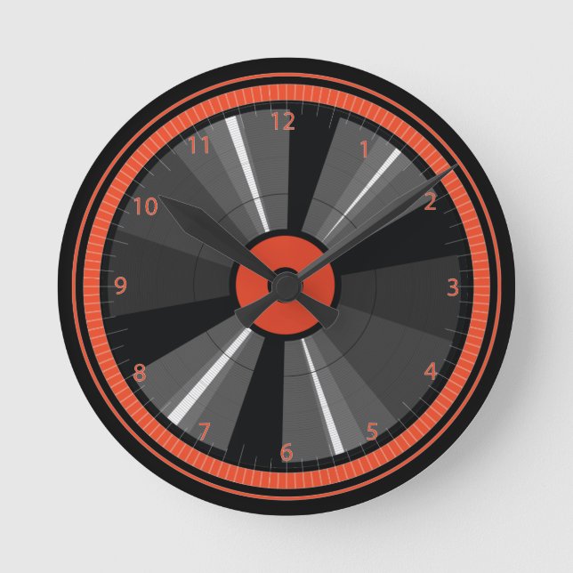 Väggklocka för musikåterköpen LP Vinyl Record (Framsida)