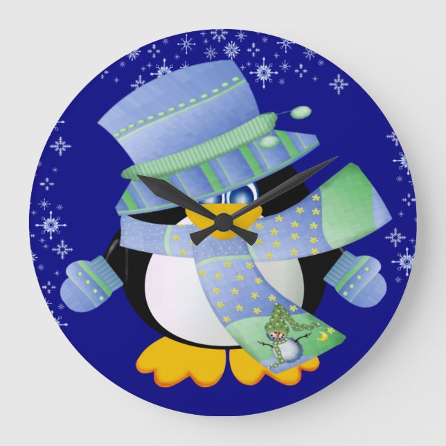 Väggklocka för penguin tid (Framsida)