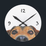 Väggklocka för personlig<br><div class="desc">Glöm aldrig att mata tid med en personlig med en väggklocka. Ladda upp ditt favoritfoto,  lägg till text och ändra siffrorna till kostym. En perfekt för poochälskare.</div>