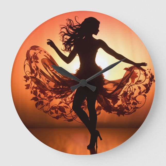 Väggklocka för Silhouette-dansare (Framsida)
