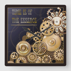 Väggklocka för steampunk