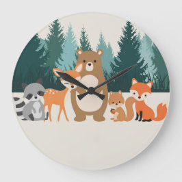 Väggklocka för trädjur