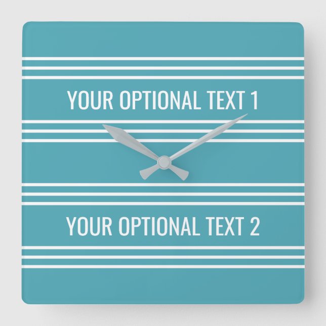 Väggklocka för turkos-Rand-anpassningsbar (Framsida)