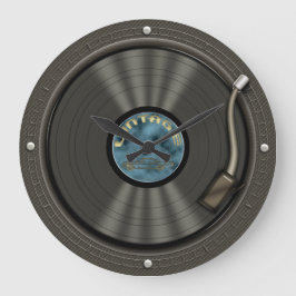Väggklocka för vintage vinylpost