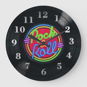 Väggklocka för vinylpostväggskörning i rock and ro