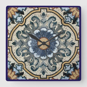 Väggklocka - Fyrkantig plattdesign
