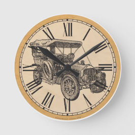 Väggklocka: Gammal bil Rund Klocka