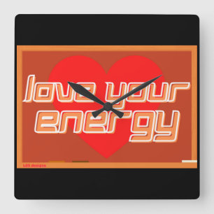 Väggklocka "KÄRLEK DIN ENERGI"