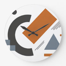 Väggklocka med kreativ geometrisk design