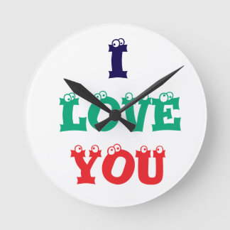 Väggklocka utskriven i kärlek som du utformar utsk