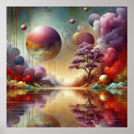 Väggkonst, Abstrakt, modern, Poster