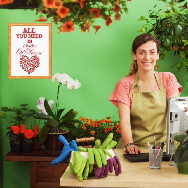 Väggkonst - allt du behöver är en hacka av blommor fototryck (Skapare uppladdad)