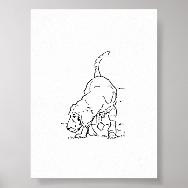 Väggkonst för hundälskare, Beagle-illustration (Framsidan)