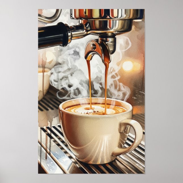 Väggkonst. Kaffe förfriskning. Poster (Framsidan)
