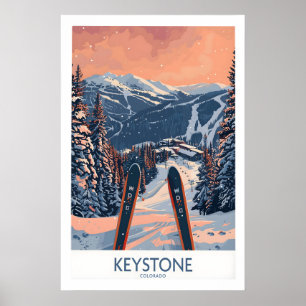 Väggkonst Keystone - Colorado skidaffisch 1
