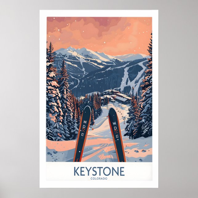 Väggkonst Keystone - Colorado skidaffisch 1 (Framsidan)