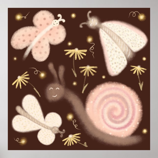 Väggkonst Poster fjärilsnisprar (Framsidan)