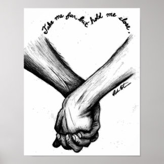 Väggkonst poster kärlek citat och kol teckning
