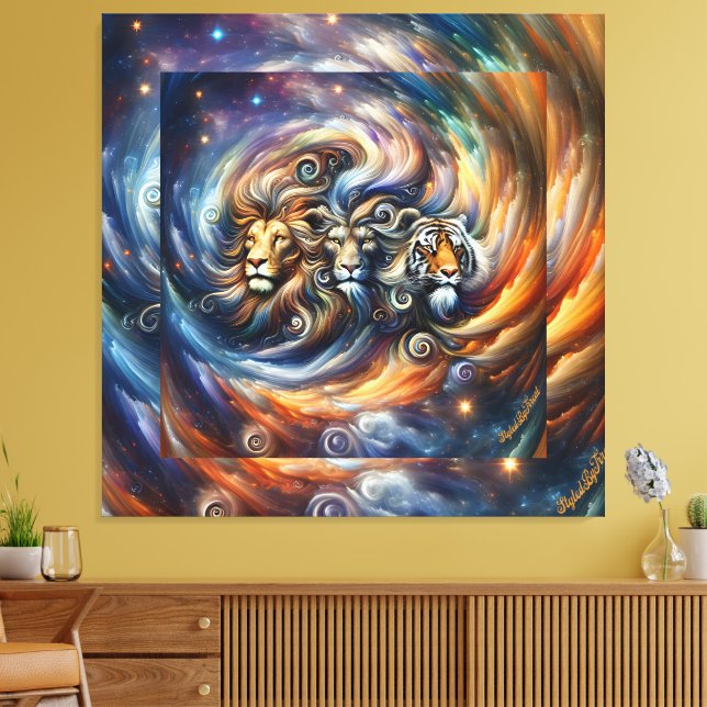 Väggkonst StyledByTrreal Collection Wood Art Canvastryck (Insitu (Vardagsrum))