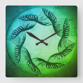 VägglåDESIGN STIL Fyrkantig Klocka