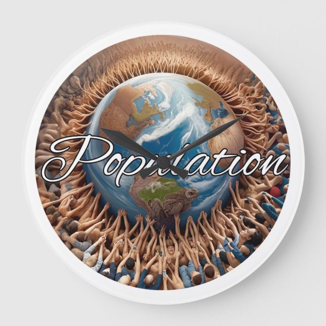 Vägglås, 10,75-tums rund akryl stor klocka (Framsida)