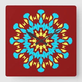 Vägglås, en multifärgad för elegant, klassisk S-ut Fyrkantig Klocka