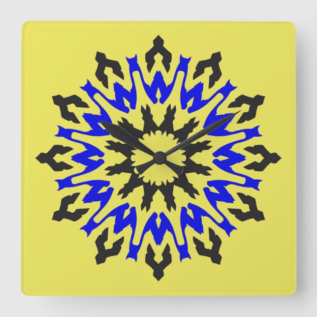 Vägglås, en multifärgad för elegant, klassisk S-ut Fyrkantig Klocka (Framsida)