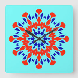 Vägglås, en multifärgad för elegant, klassisk S-ut Fyrkantig Klocka