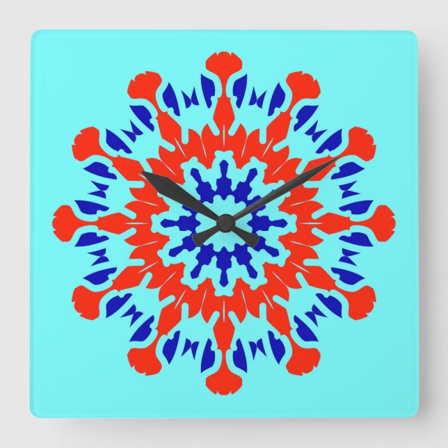 Vägglås, en multifärgad för elegant, klassisk S-ut Fyrkantig Klocka (Framsida)