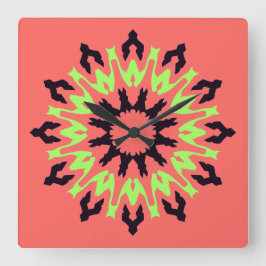 Vägglås, en multifärgad för elegant, klassisk S-ut Fyrkantig Klocka