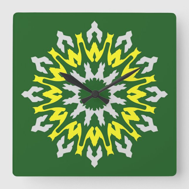 Vägglås, en multifärgad för elegant, klassisk S-ut Fyrkantig Klocka (Framsida)