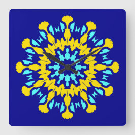 Vägglås, en multifärgad för elegant, klassisk S-ut Fyrkantig Klocka