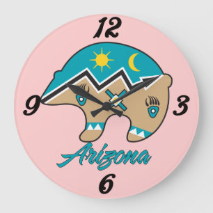 Vägglås för Arizona Bear Totem-verktyg Stor Klocka
