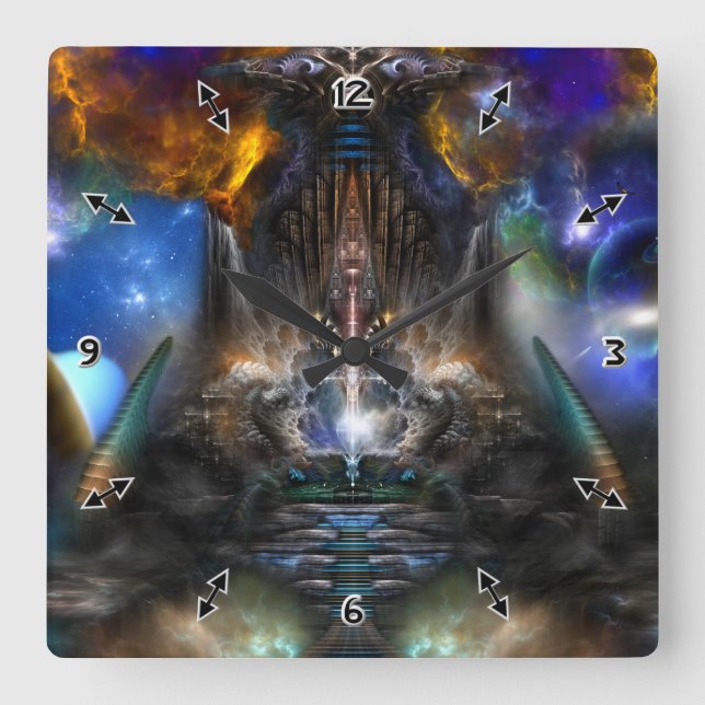 Vägglås för arkivportal fyrkantig klocka (Framsida)