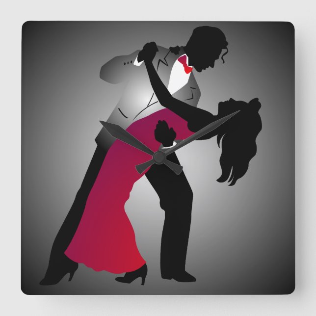 Vägglås för ballongdansare fyrkantig klocka (Framsida)