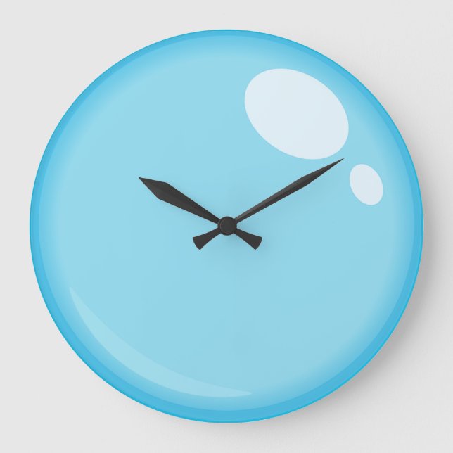 Vägglås för blå bubbelbåge stor klocka (Framsida)