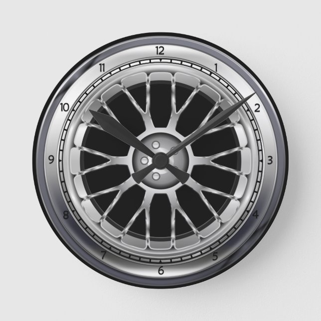 Vägglås för Däck-stålhjul Rund Klocka (Framsida)