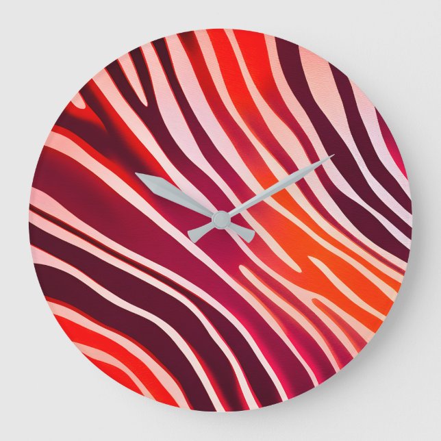 Vägglås för färgat djurtryck stor klocka (Framsida)