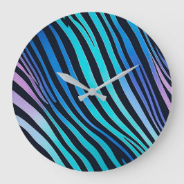 Vägglås för färgat djurtryck stor klocka