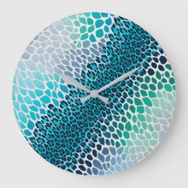 Vägglås för färgat djurtryck stor klocka