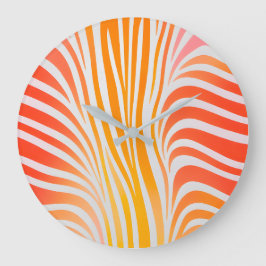 Vägglås för färgat djurtryck stor klocka