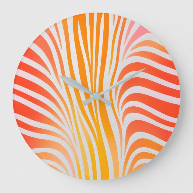 Vägglås för färgat djurtryck stor klocka (Framsida)