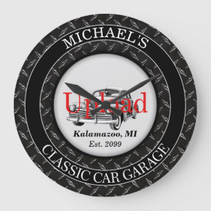 Vägglås för fotouppladdning av klassiskt bildsfoto stor klocka