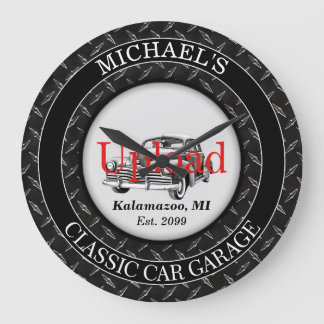 Vägglås för fotouppladdning av klassiskt bildsfoto stor klocka