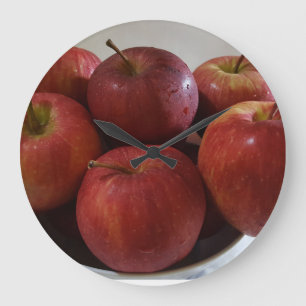 Vägglås för Giant Red Apple Stor Klocka