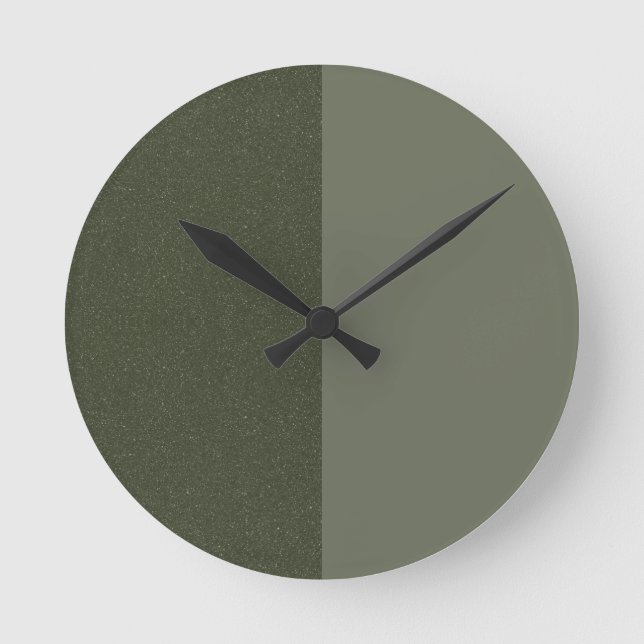 Vägglås för Grönt med två ton - Anpassningsbar Rund Klocka (Framsida)