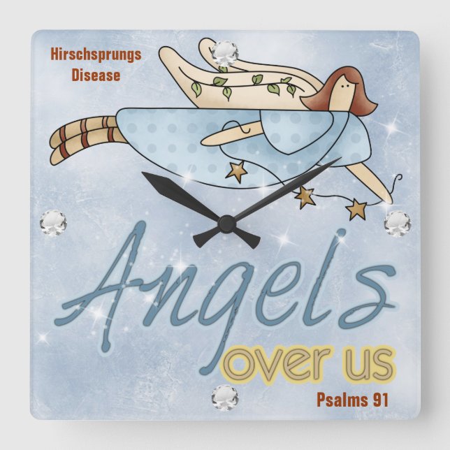 Vägglås för HD-vinkel Fyrkantig Klocka (Framsida)