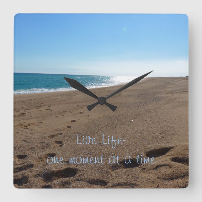 Vägglås för inspirationskvot fyrkantig klocka (Framsida)