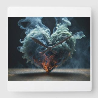 Vägglås för kärlek-kvadrat fyrkantig klocka