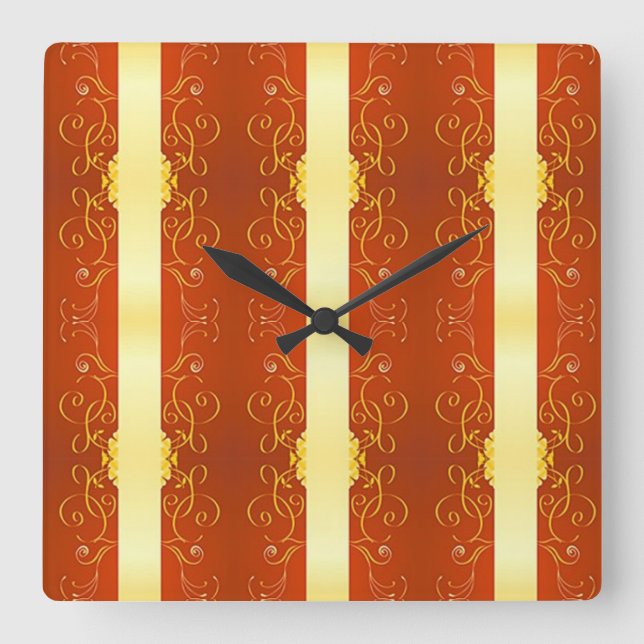 Vägglås för klassiskt Stilar-rullverk Fyrkantig Klocka (Framsida)